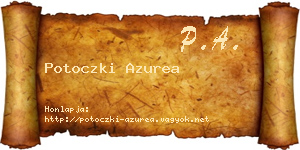 Potoczki Azurea névjegykártya